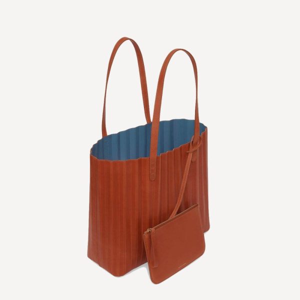 Debossed Leather Tote